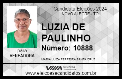 Candidato LUZIA DE PAULINHO 2024 - NOVO ALEGRE - Eleições