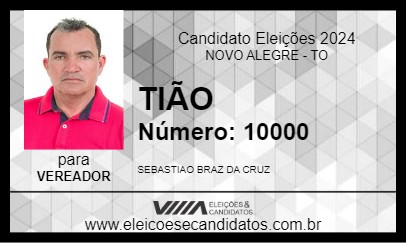 Candidato TIÃO 2024 - NOVO ALEGRE - Eleições