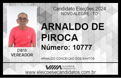 Candidato ARNALDO DE PIROCA 2024 - NOVO ALEGRE - Eleições