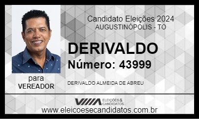 Candidato DERIVALDO 2024 - AUGUSTINÓPOLIS - Eleições