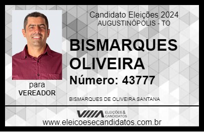 Candidato BISMARQUES OLIVEIRA 2024 - AUGUSTINÓPOLIS - Eleições