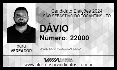 Candidato DÁVIO 2024 - SÃO SEBASTIÃO DO TOCANTINS - Eleições