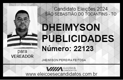 Candidato DHEIMYSON PUBLICIDADES 2024 - SÃO SEBASTIÃO DO TOCANTINS - Eleições