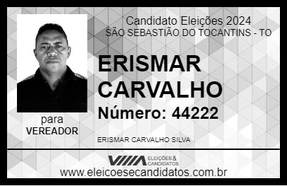 Candidato ERISMAR CARVALHO 2024 - SÃO SEBASTIÃO DO TOCANTINS - Eleições