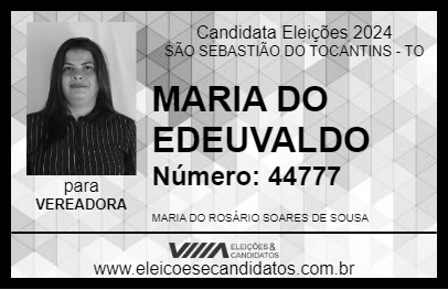 Candidato MARIA DO EDEUVALDO 2024 - SÃO SEBASTIÃO DO TOCANTINS - Eleições