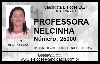 Candidato PROFESSORA NELCINHA 2024 - JUARINA - Eleições