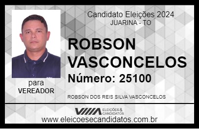 Candidato ROBSON VASCONCELOS 2024 - JUARINA - Eleições