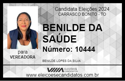 Candidato BENILDE DA SAÚDE 2024 - CARRASCO BONITO - Eleições