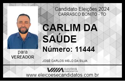 Candidato CARLIM DA SAÚDE 2024 - CARRASCO BONITO - Eleições