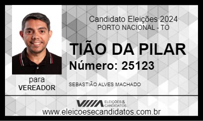 Candidato TIÃO DA PILAR 2024 - PORTO NACIONAL - Eleições