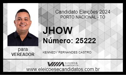 Candidato JHOW 2024 - PORTO NACIONAL - Eleições