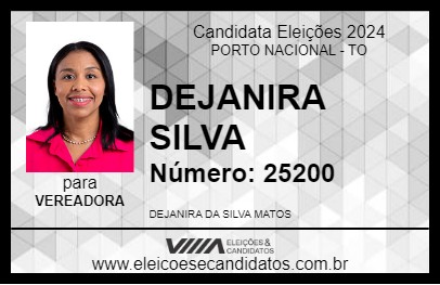 Candidato DEJANIRA SILVA 2024 - PORTO NACIONAL - Eleições