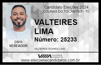 Candidato VALTEIRES LIMA 2024 - COLINAS DO TOCANTINS - Eleições