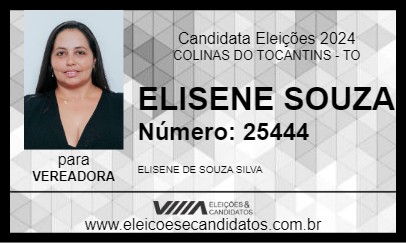 Candidato ELISENE SOUZA 2024 - COLINAS DO TOCANTINS - Eleições