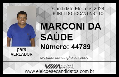 Candidato MARCONI DA SAÚDE 2024 - BURITI DO TOCANTINS - Eleições