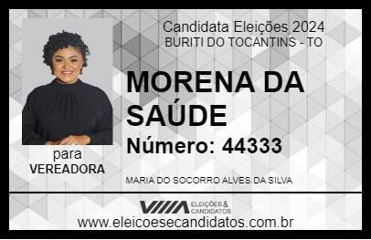 Candidato MORENA DA SAÚDE 2024 - BURITI DO TOCANTINS - Eleições