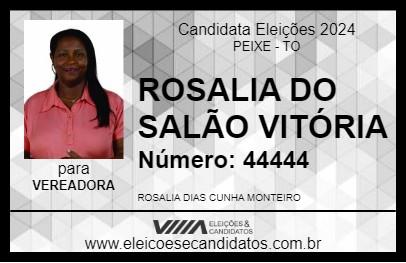 Candidato ROSALIA DO SALÃO VITÓRIA 2024 - PEIXE - Eleições