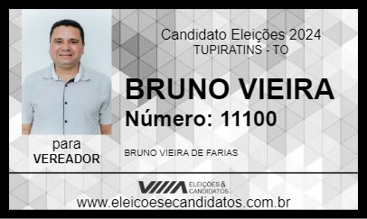 Candidato BRUNO VIEIRA 2024 - TUPIRATINS - Eleições