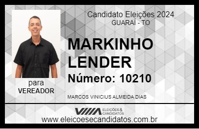 Candidato MARKINHO LENDER 2024 - GUARAÍ - Eleições