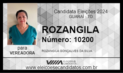 Candidato ROZANGILA 2024 - GUARAÍ - Eleições