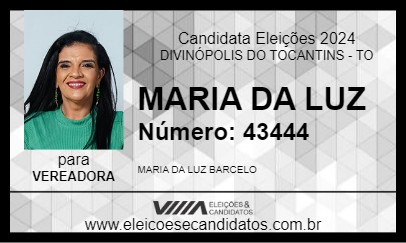 Candidato MARIA DA LUZ 2024 - DIVINÓPOLIS DO TOCANTINS - Eleições