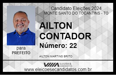 Candidato AILTON CONTADOR 2024 - MONTE SANTO DO TOCANTINS - Eleições