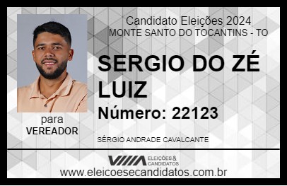 Candidato SERGIO DO ZÉ LUIZ 2024 - MONTE SANTO DO TOCANTINS - Eleições