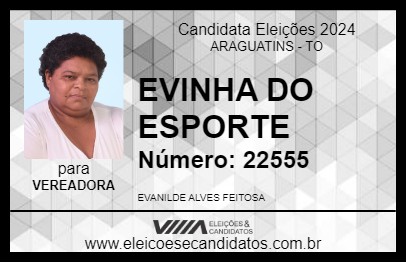 Candidato EVINHA DO ESPORTE 2024 - ARAGUATINS - Eleições