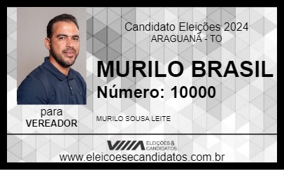 Candidato MURILO BRASIL 2024 - ARAGUANÃ - Eleições