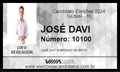 Candidato JOSÉ DAVI 2024 - TALISMÃ - Eleições