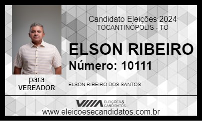 Candidato ELSON RIBEIRO 2024 - TOCANTINÓPOLIS - Eleições