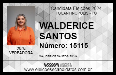 Candidato WALDERICE SANTOS 2024 - TOCANTINÓPOLIS - Eleições