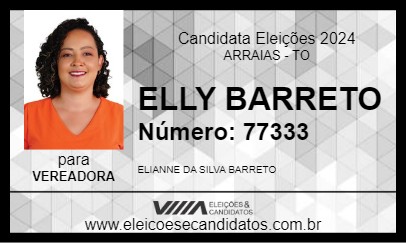 Candidato ELLY BARRETO 2024 - ARRAIAS - Eleições