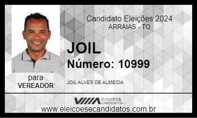 Candidato JOIL 2024 - ARRAIAS - Eleições