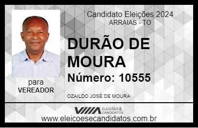 Candidato DURÃO DE MOURA 2024 - ARRAIAS - Eleições