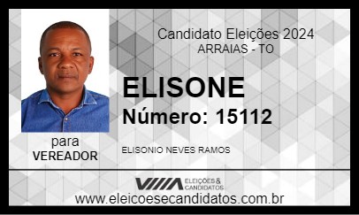 Candidato ELISONE 2024 - ARRAIAS - Eleições