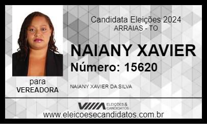 Candidato NAIANY XAVIER 2024 - ARRAIAS - Eleições