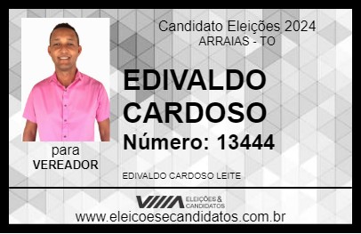 Candidato EDIVALDO CARDOSO 2024 - ARRAIAS - Eleições