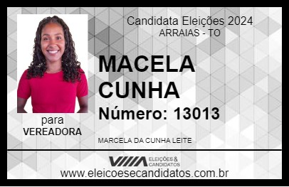 Candidato MARCELA CUNHA 2024 - ARRAIAS - Eleições