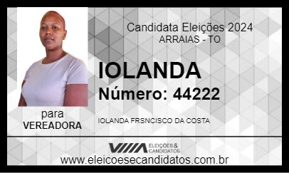 Candidato IOLANDA 2024 - ARRAIAS - Eleições