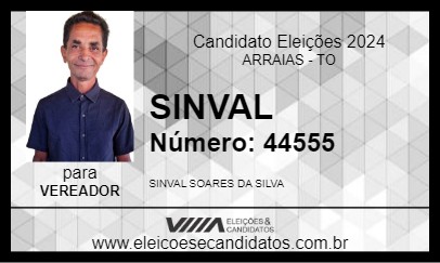 Candidato SINVAL 2024 - ARRAIAS - Eleições