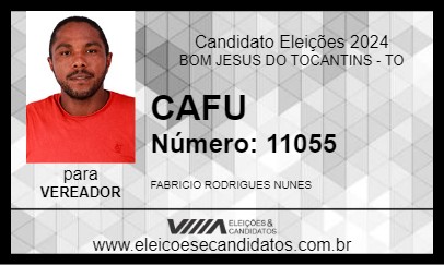 Candidato CAFU 2024 - BOM JESUS DO TOCANTINS - Eleições