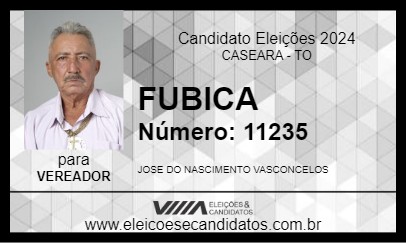 Candidato FUBICA 2024 - CASEARA - Eleições