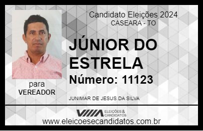 Candidato JÚNIOR DO ESTRELA 2024 - CASEARA - Eleições