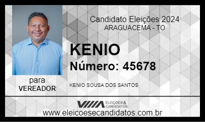 Candidato KENIO 2024 - ARAGUACEMA - Eleições