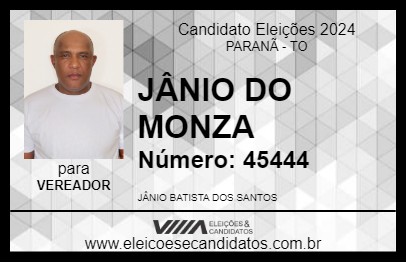 Candidato JÂNIO DO MONZA 2024 - PARANÃ - Eleições