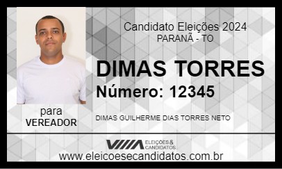 Candidato DIMAS TORRES 2024 - PARANÃ - Eleições