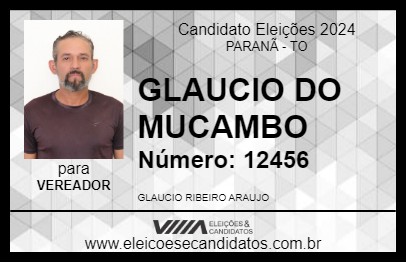 Candidato GLAUCIO DO MUCAMBO 2024 - PARANÃ - Eleições