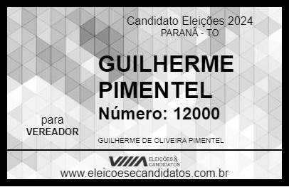 Candidato GUILHERME PIMENTEL 2024 - PARANÃ - Eleições