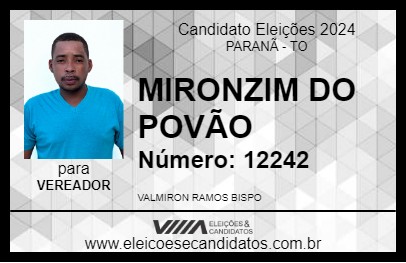 Candidato MIRONZIM DO POVÃO 2024 - PARANÃ - Eleições